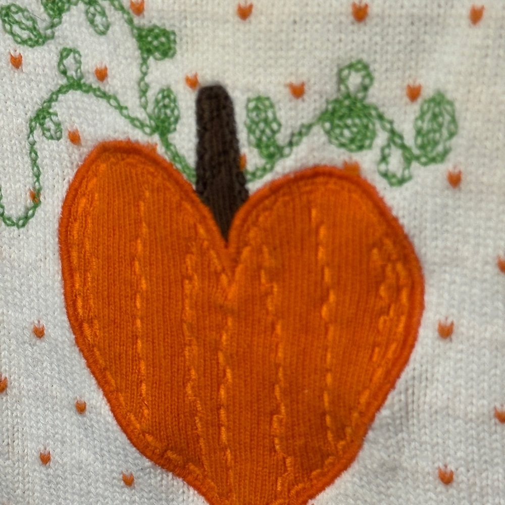 Gymboree Orange and White Cotton Dress pumpkin patch 12-18 months - Picture 4 of 5